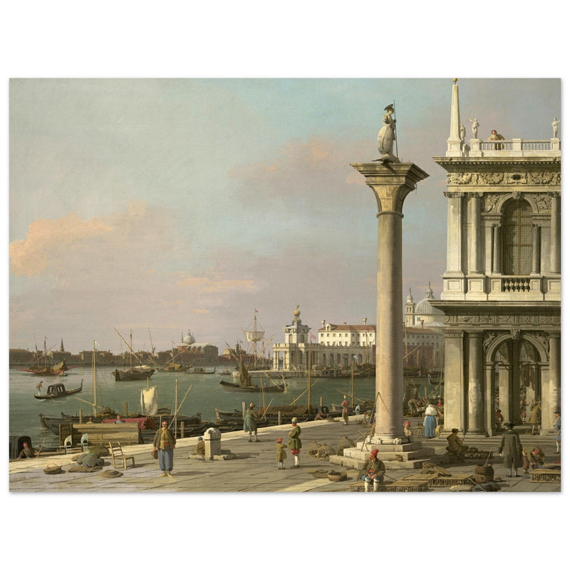 Canaletto antique painting in Venice Italy. Bacino di S. Marco.