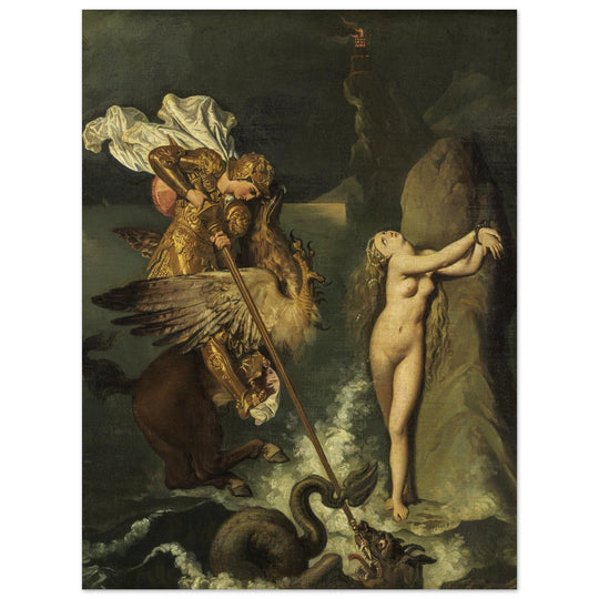Angelica saved by Ruggiero painting Jean Auguste-Dominique Ingres