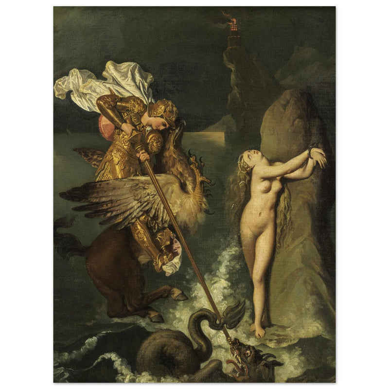 Angelica saved by Ruggiero painting Jean Auguste-Dominique Ingres