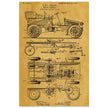 Motor Vehicle patent. Vintage car illustration.