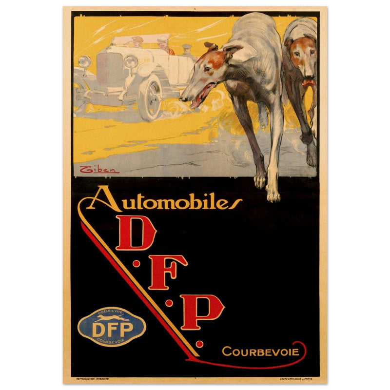 Doriot car vintage advertising poster  1910.