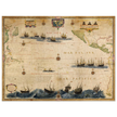 Pacific ocean South Sea ancient old map poster by Hessel Gerritsz 1622