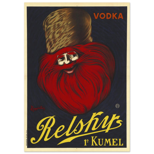 Vodka Relskys, 1 Kumel advertising vintage poster by Leonetto  Cappiello.