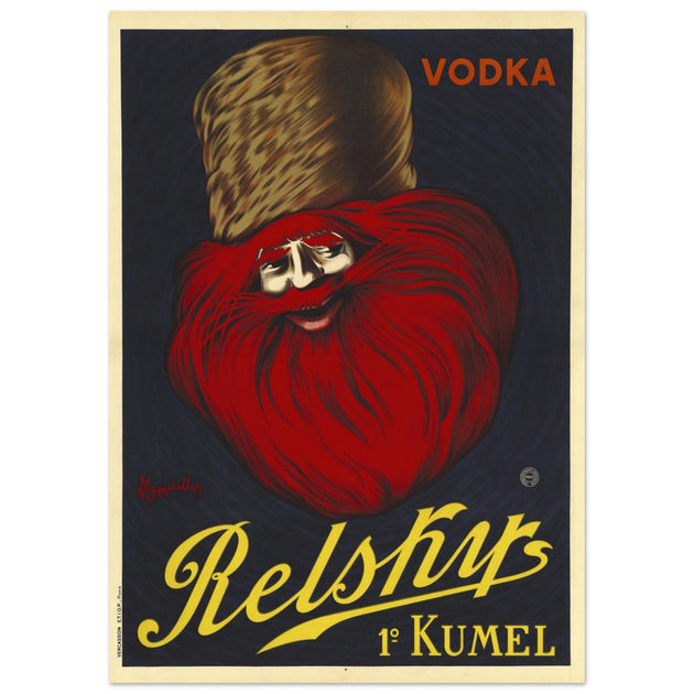 Vodka Relskys, 1 Kumel advertising vintage poster by Leonetto  Cappiello.