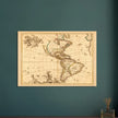 America ancient map. Novissima et accuratissima totius Americae descriptio by Nicolaes Visscher