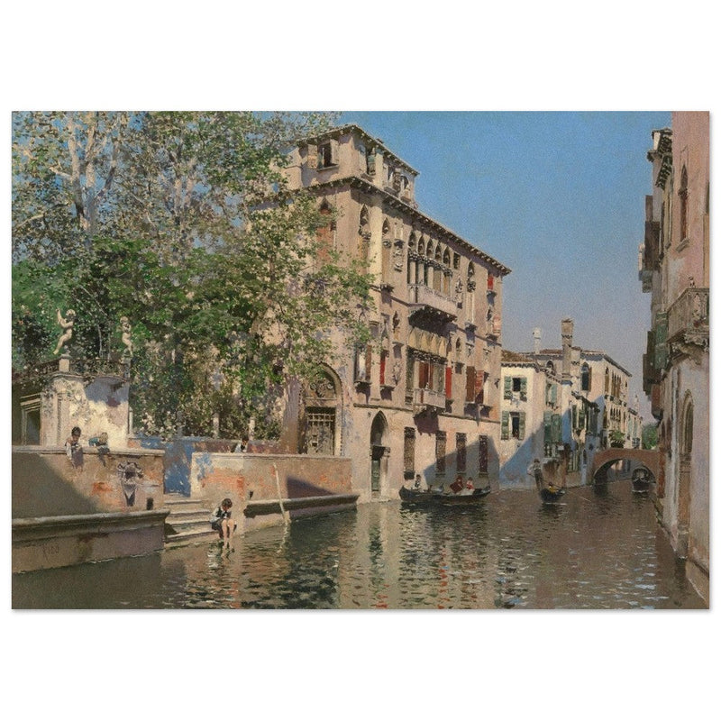 A canal in Venice by Martin Ricoca 1875. Italy .