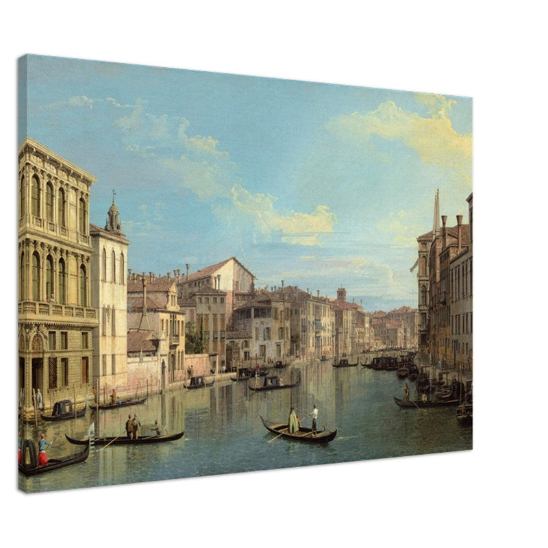 Grand Canal in Venice Italy. Antique painting by Canaletto 1738.