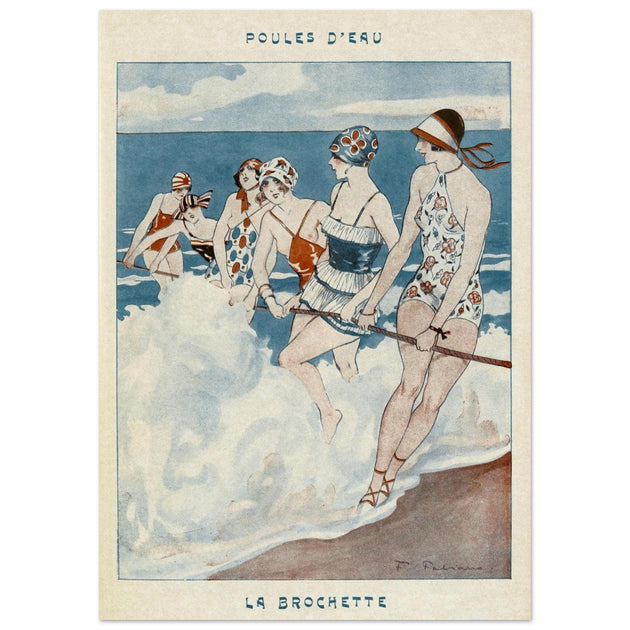 Poules d' Eau by Fabien Fabiano.  illustration of an illustration published in Fantasio Magazine in the 30s.