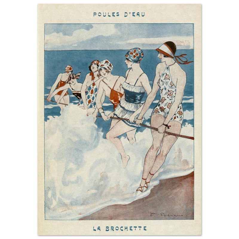 Poules d' Eau by Fabien Fabiano.  illustration of an illustration published in Fantasio Magazine in the 30s.