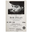 Bob Dylan concert poster in Carnegie Chapter Hall 1961.