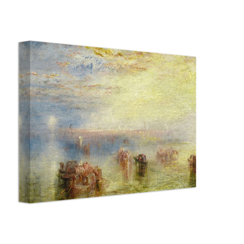 Approach to Venice by Joseph Mallord William Turner. Antique abstract painting of Venice Italy.