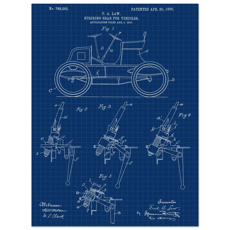 Steering Gear for vehicles patent illustration.