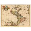 Ancient map print of America by Visher.