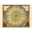 Historic Celestial map of 1708 . Copernican heliocentric model of the universe. Planisphere with planets orbiting the Sun by Andreas Cellarius