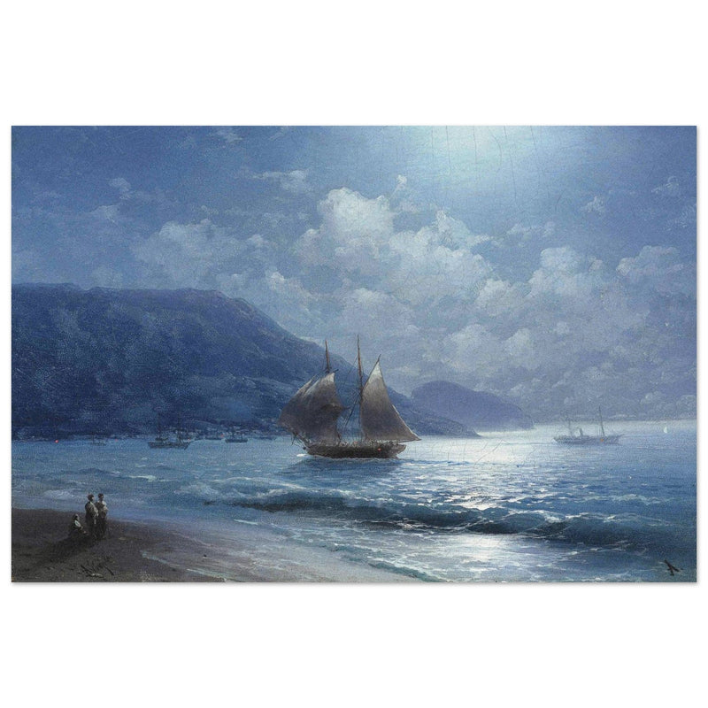 Ivan Aivazovsky  painting Off the coast near Yalta by moonlight