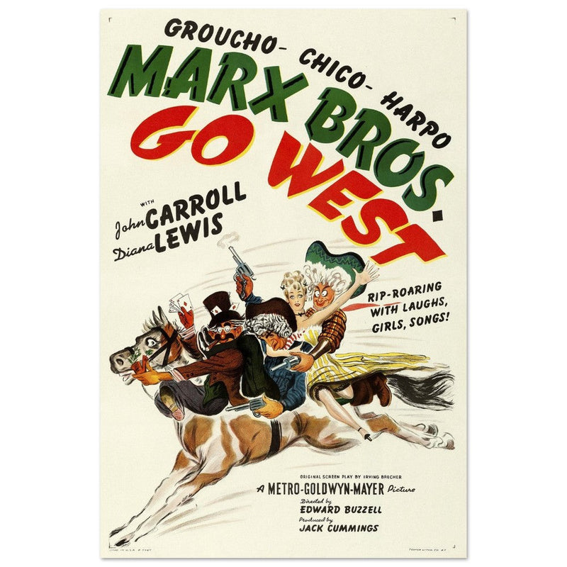 Marx Brothers Go West movie poster.