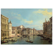 Grand Canal in Venice Italy. Antique painting by Canaletto 1738.