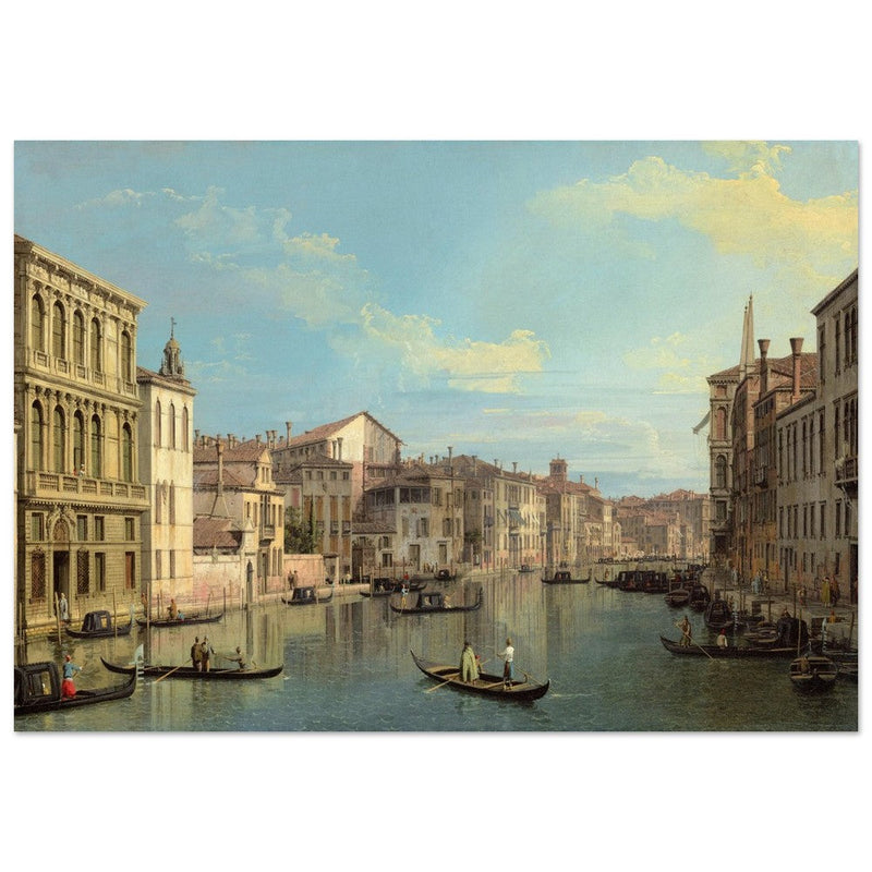 Grand Canal in Venice Italy. Antique painting by Canaletto 1738.