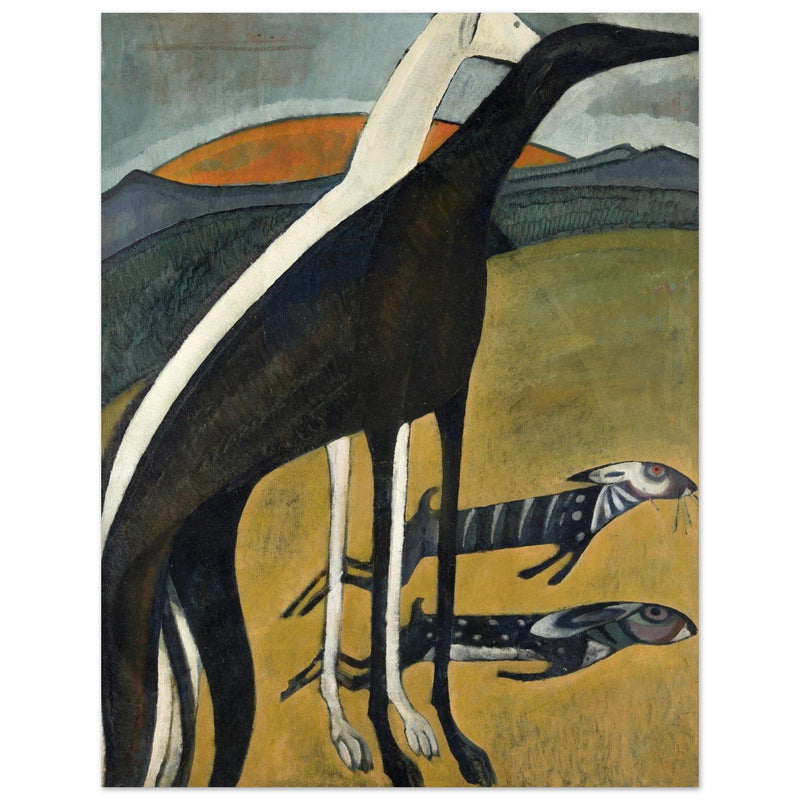 The Greyhounds painting by Amadeo de Souza Cardoso