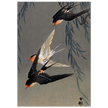Ohara Koson Three red-rumped swallows in a dive