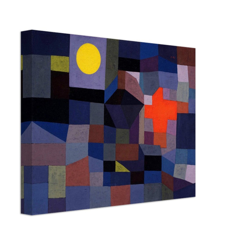 Paul Klee Fire at Full Moon abstract painting.   .