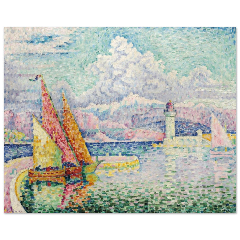 Paul Signac Le Musior (Port d'Antibes) Pierhead painting
