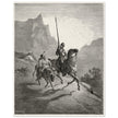 Don Quixote riding with Sancho Panza illustration by Gustave Dore.