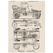 Motor Vehicle patent. Vintage car illustration.