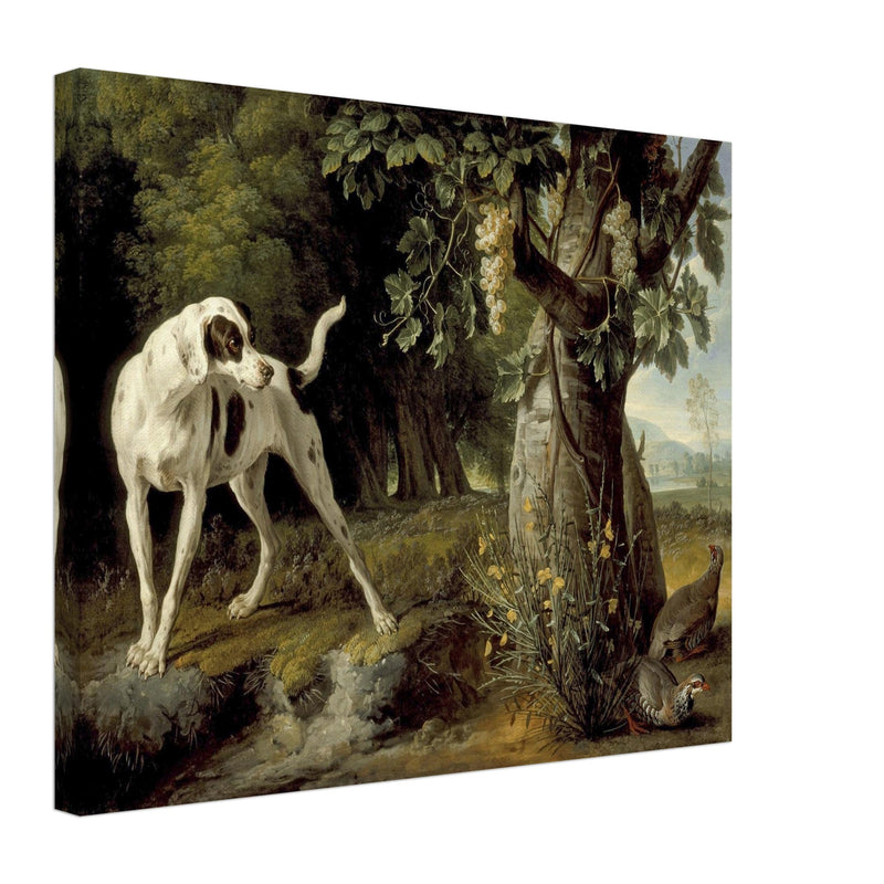 Landscape with a Dog and Partridges painting by Alexandre François Desportes 1719