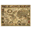 Ancient world map print by Willem Janszoon. Poster of antique vintage old map of 1647.