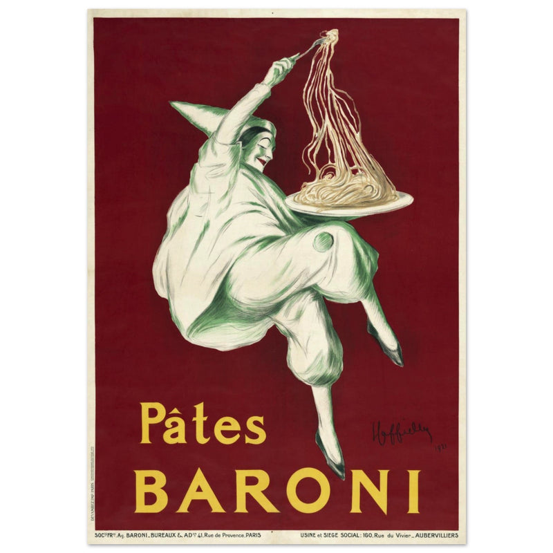 Pates Baroni advertisng poster by Leonetto Cappiello.