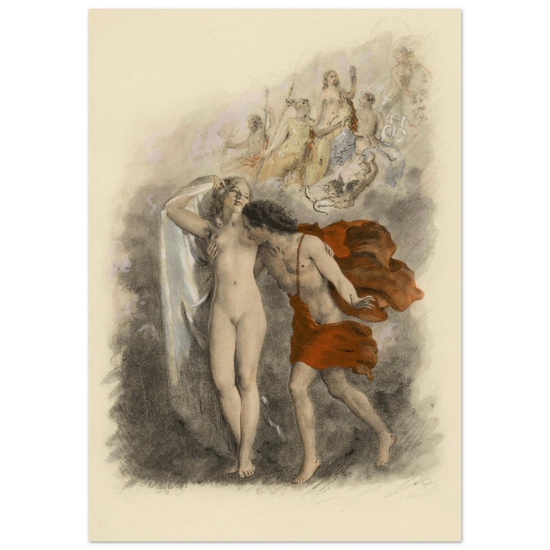 Paul Emile Becat erotic illustration Les Baiseres IV ( The Kisses ) Fourth Kiss. The New Olympus.