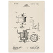 Carbureter vintage patent illustration by John Ford.