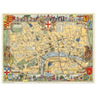 Children map of London vintage print 1938 by Leslie George Bullock