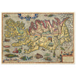 Ancient historical map of Iceland by  Abraham Ortelius.