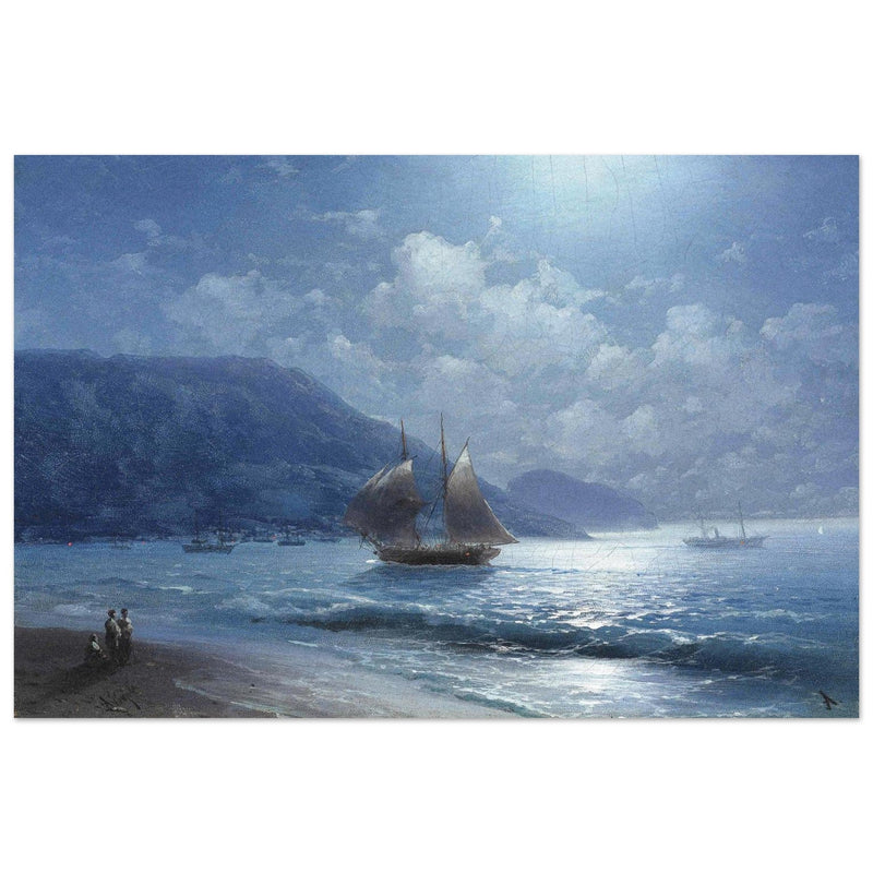 Ivan Aivazovsky  painting Off the coast near Yalta by moonlight