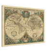 Nova totius terrarum orbis 1630 old world map poster by Hendrik Hondius