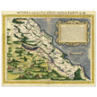 Terra Santa Nova Tabula. Ancient map of Holy Land by Sebastian Munster.