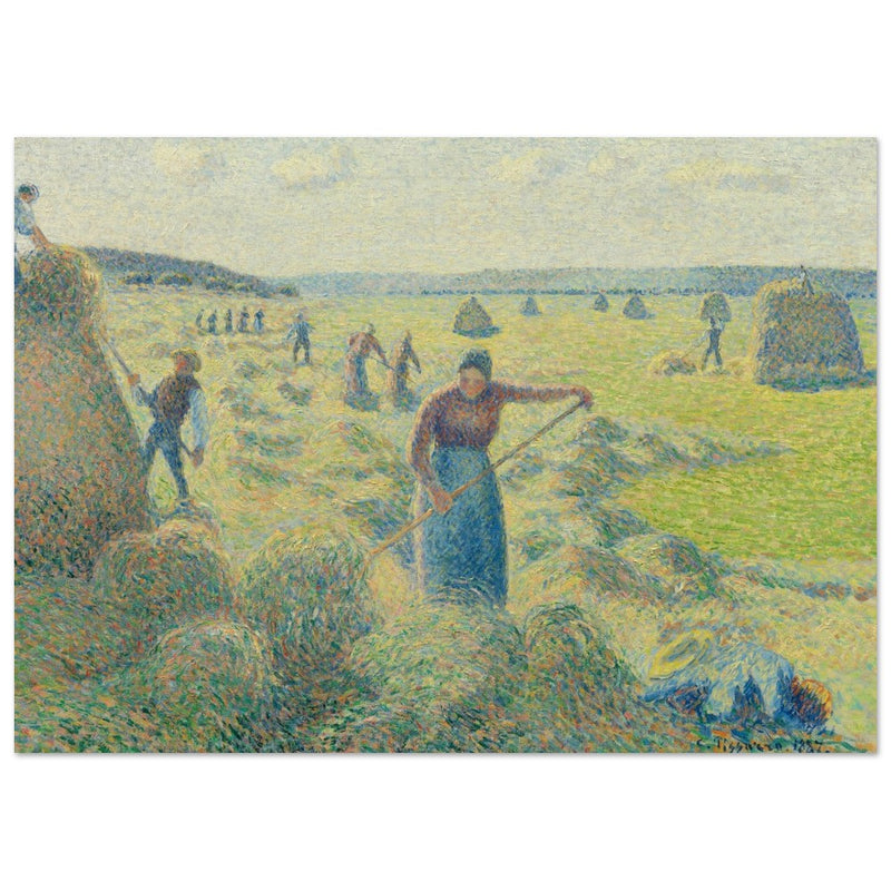 La Recolte des Foins  Eragny. The haymaking Eragny by Camille Pissarro 1887.
