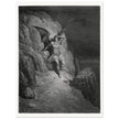 Gustave Dore Paradise Lost engraving . Torment of Satan despair as he realizes his fall.