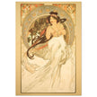 Art Nouveau Alphonse Mucha antique painting.