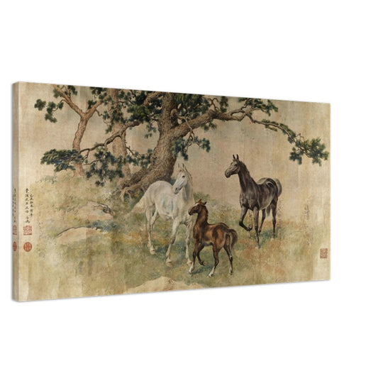 Three horses by Xu Beihong 1919.
