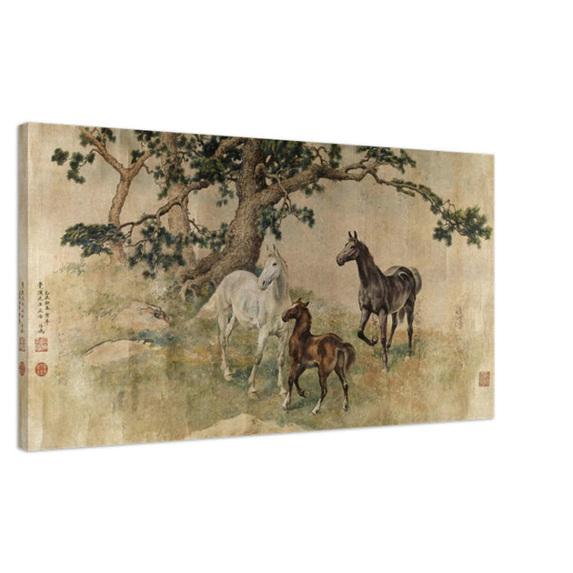 Three horses by Xu Beihong 1919.