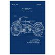 Vintage motorcycle patent by William S Harley founder of harley davidson.