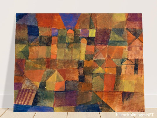 Paul Klee City with the three domes ( Stadt mit den drei Kuppeln ). Abstract painting.