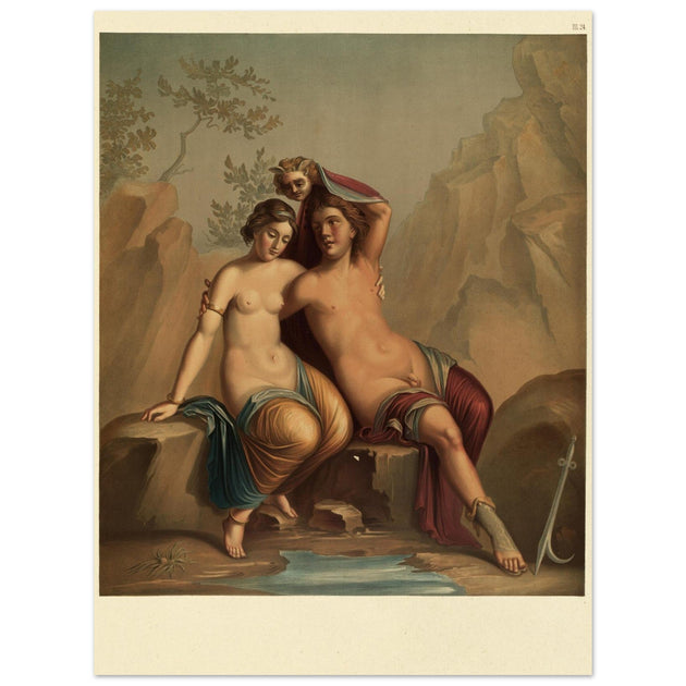 Pompeii roman paintings reproduced by Wilhelm Zahn.