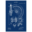 Vehicle whell patent illustration. Vintage drawing .