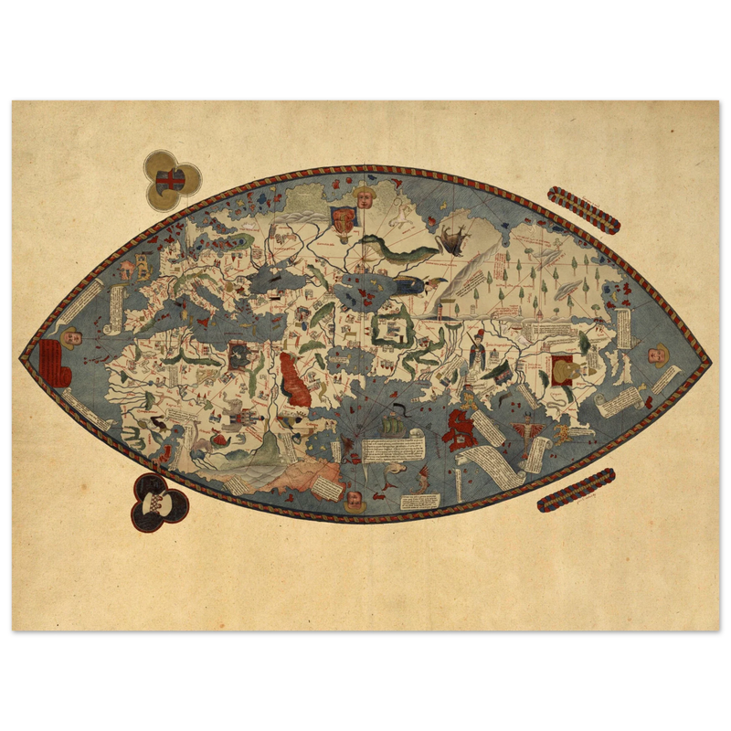 Genoese world map published in 1457