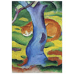Kinderbild Katze hinter einem Baum  Cat behind a tree by Franz Marc