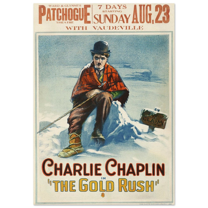 Charlie Chaplin The Gold Rush movie poster.